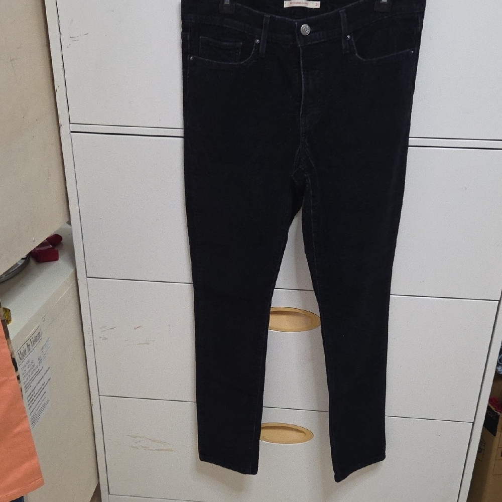 Levi’s 311 Shaping Skinny Black Corduroy Pants 31x30 Stretch Mid Rise